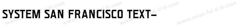 system san francisco text字体转换